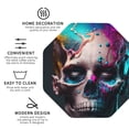 thumbnail image 3 of Kdxio Modern Abstract Colorful Skull B Funny Coasters,4 Pcs Leather Coasters,Housewarming Gifts,Protect Furniture from Water Marks Scratch and Damage, 3 of 6
