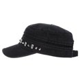 thumbnail image 2 of WITHMOONS Cadet Cap Military Skull Stud Cotton Army Hat DW4411 (Black), 2 of 4