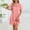 Pink, variant on HOMBOM Summer Dresses for Women Lace Splice White Vacation Solid Mini Short Sleeve Womens Tshirt Dress