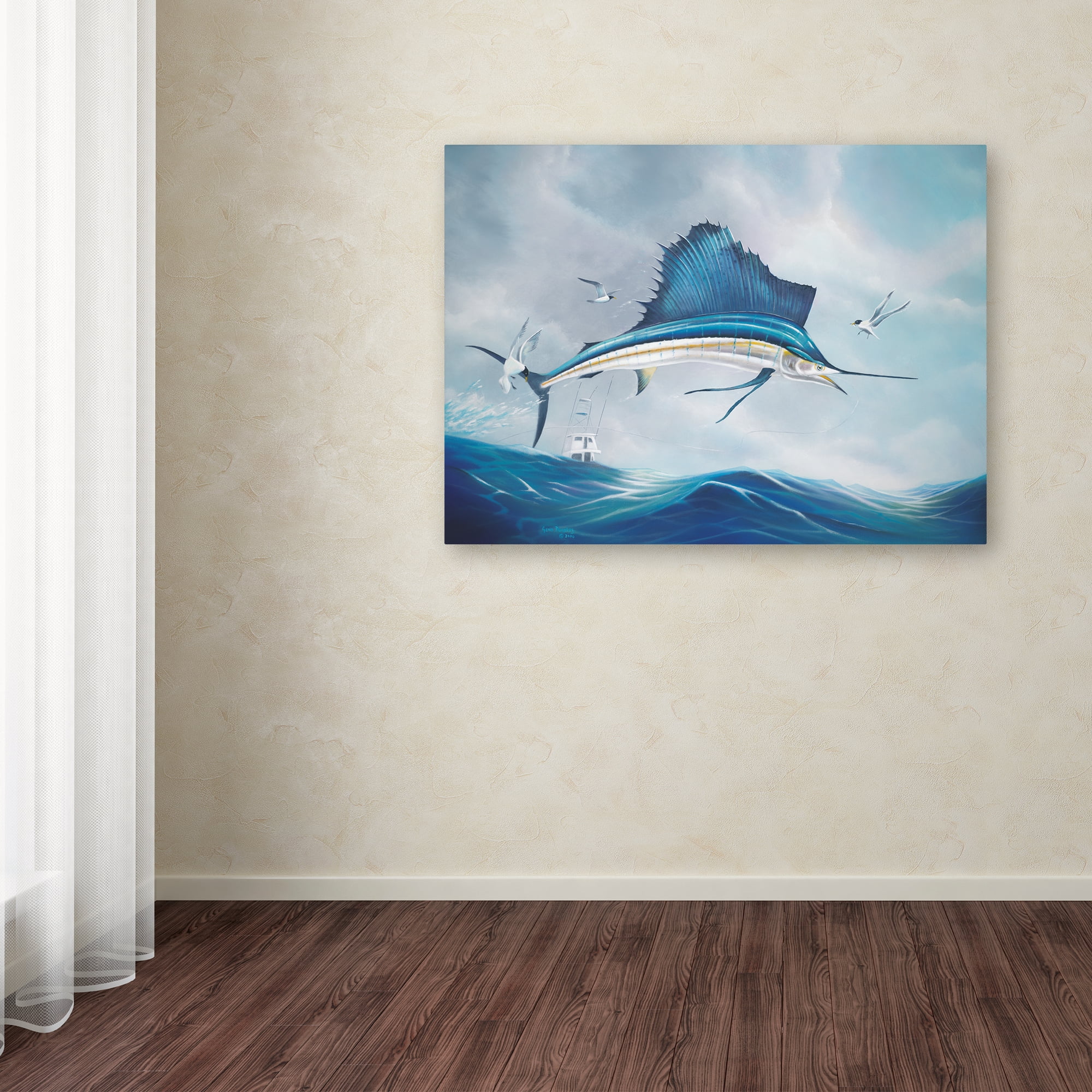 Trademark Fine Art 'Back Breaker' Canvas Art by Geno Peoples