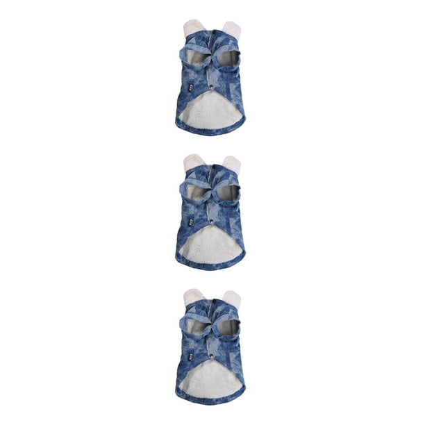 Methold Ropa para mascotas Abrigo de algodón engrosado Ropa para mascotas Chaquetas de disfraces pequeños Elegante decoración hermosa para el Azul METRO 3piezas Methold CBP189569