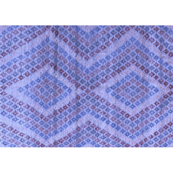 Ahgly Company Machine Washable Indoor Rectangle Abstract Blue Modern Area Rugs, 2' x 3'