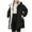Black, variant on CYRBOKO Girls Puffer Coats, Full Zip Thermal Hooded Long Sleeve Winter Outerwear with Pockets Blue Size 2-11 T