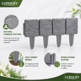 thumbnail image 3 of Imitation Stone Garden Fence, 9 X 9.8 Inch Plastic Retaining Fences,Flexible Interlocking Landscape Edging, No Tools Needed for Plant Beds, Easy to Install and Expand (D,10pcs), 3 of 6