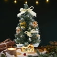 thumbnail image 4 of TERGAYEE Christmas Decorations Desktop Ornaments, Christmas Decorations Gold Miniature Christmas Tree Potted Plants Office Scene Arrangement 7.87"/20cm, 4 of 6