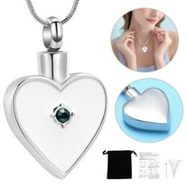 Heart Cremation Jewelry for Ashes Heart Urn Pendant Necklace for Ashes Grandma Grandpa Mom Dad Papa Nana Brother Sister