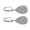 Silver B, variant on 14K Gold Plated Dangle Earrings for Women,Lightweight Heart Geometric Flat Brushed Drop Earrings, Hypoallergenic Leverback Earrings Jewelry
