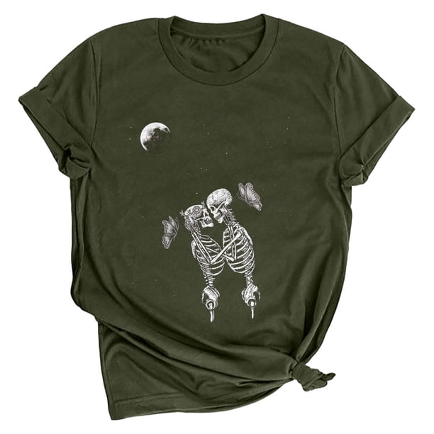 Camiseta holgada de manga corta con estampado de mueca retro para hombre y mujer Pompotops hfajkhk139348