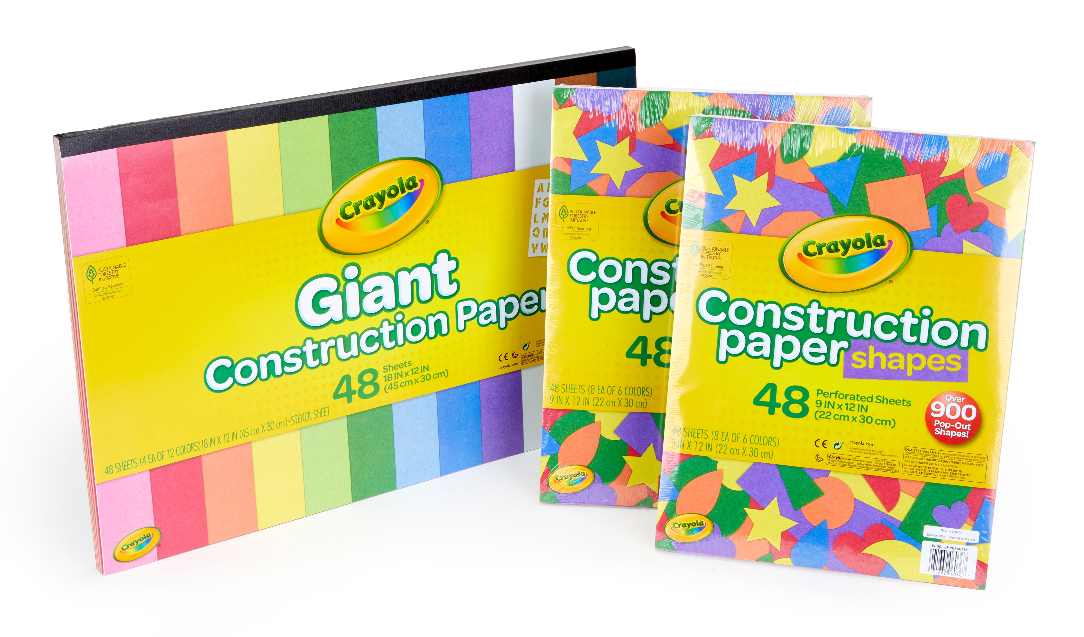 Crayola Construction Paper Set, 144 Construction Paper Sheets, Child
