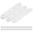 thumbnail image 1 of Paquete de 10 Soportes Planos Rectos, 3.74 x 0.71 Pulgadas Soporte de Reparación para Muebles de Madera/ Soporte de Caja de PC de Madera, Soporte de Muebles de Placa [Blanco], 1 of 6