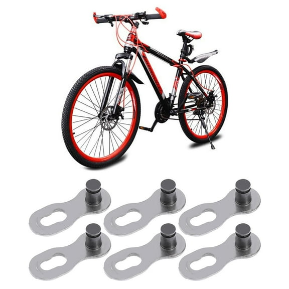 LEORX 3Pairs Plated Silver Bike Chain Connector for 10 Speed Chains No Tool Required