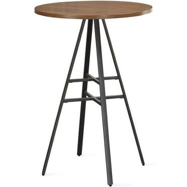 American Woodcrafters Chesson Gray Metal and Wood 42" High Round Pub ...