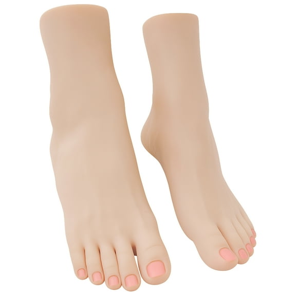 2 Pcs of Silicone Foot Mannequin for Nail Art