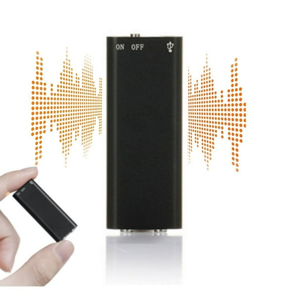 Mini Audio Recorder Voice Listening Device 96 Hours 8GB Bug black