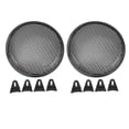 thumbnail image 1 of 2Pcs Speaker Grill Cover 8 Inch Car RV Black Metal Iron Subwoofer Mesh Grill Cover, 1 of 5