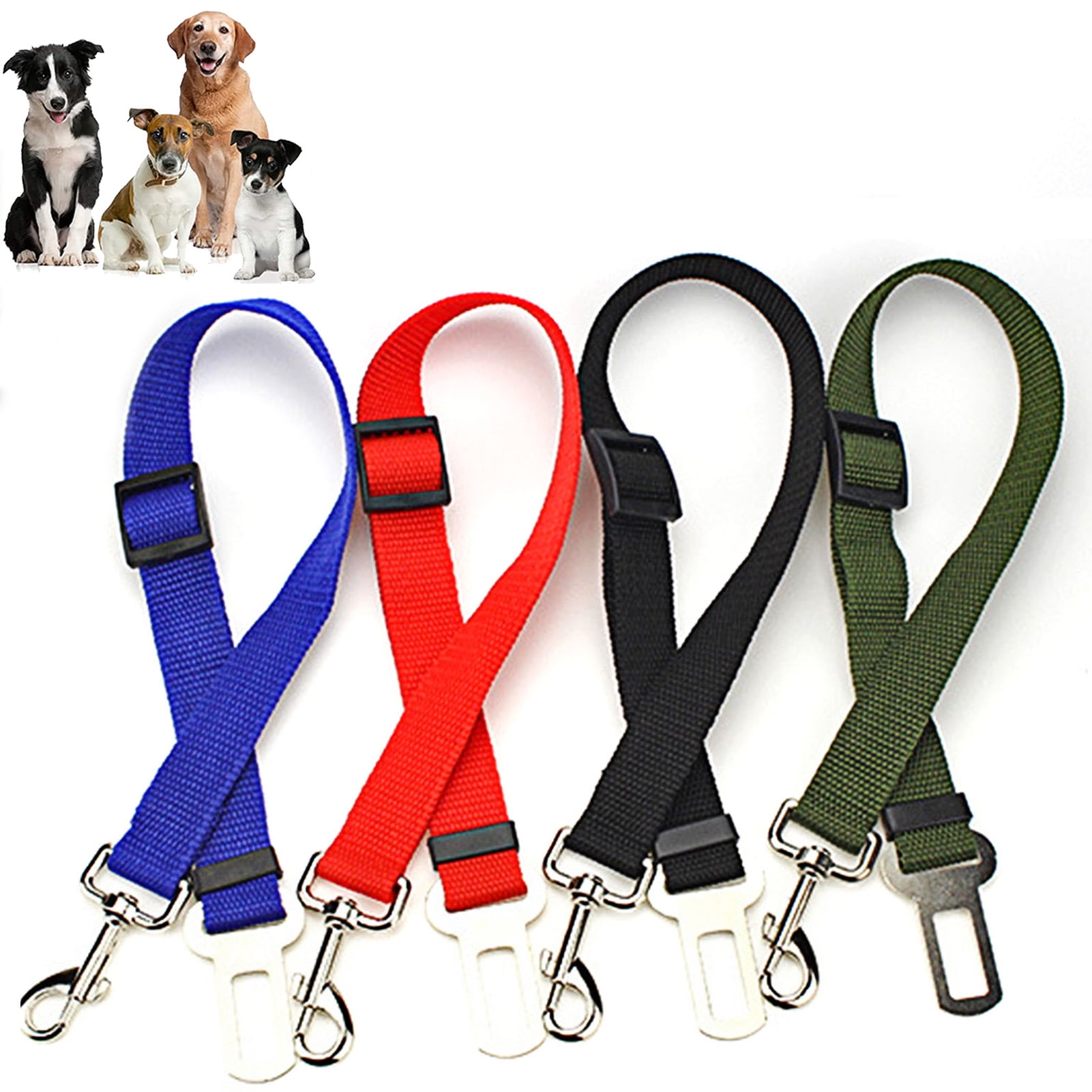 Walbest Pet Dog Cat Seat Belts, Car Headrest Restraint Adjustable