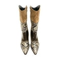 thumbnail image 5 of Ninety Union Art Patchwork Multi Fabric Boot With a 3.5 inch Block Heel, Taupe, 12, 5 of 5