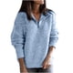 thumbnail image 1 of Blusa de manga larga con botones para mujer, camisa sólida sin tirantes fina con cremallera para mantener el calor Fridja hkj3452, 1 of 7