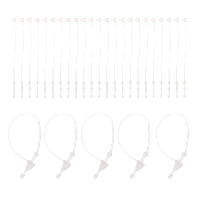 MasteelfCA 2 Bags of Plastic Tag Fastener Hanging Tag Loop Clothing Tag Snap Locks