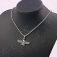 thumbnail image 2 of Gold Color Zoroastrian Farvahar Wing Necklace Pendant Alloy Zoroastrianism Persian Achaemenian Men Jewelry Necklaces, 2 of 4