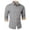 Gray, variant on Azrian Long Sleeve with Turn-down Collar and Button Shirt for Men,Men Casual Fashion Patchwork Plaid Turn-down Collar Button Long Sleeve Shirt Blouse