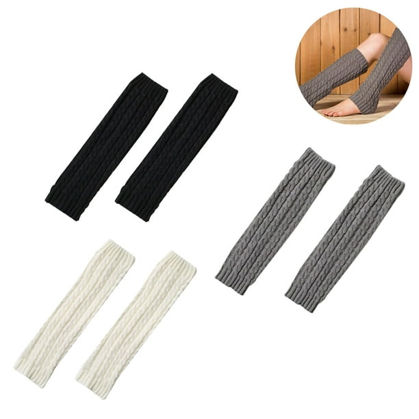 Lot De 2 Paires Jambières Tricot Épais Femme Et Fille - Chauffe-Jambes Confortables Et Élégantes