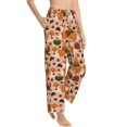 thumbnail image 6 of Salouo Autumn Fox Pumpkin Lazy Print Women's Pajama Pants Casual Loose Sweatpants PJs Flowy Pants Drawstring Palazzo for Women Wide Leg Pants Lounge Pajama -XX-Large, 6 of 8
