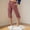 Wine, variant on Brondbend Cropped Pants for Women Casual Capri Pants for Womens Solid Color Stretch Waist Button Drawstring Flat Front Straight Leg Cotton Linen Trousers with Pocket Relaxed Fit Fall Beach Comfy