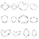 thumbnail image 5 of Bearachild Paquete de 12 molde antiadherente para galletas de Acción de Gracias, molde para galletas, decoración de pasteles, sello de caramelo, A 2piezas Bearachild CBP182423, 5 of 6