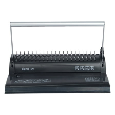 Sircle A8 Plastic Comb Binding Machine, 8 Sheets Punched, Manual, 1 Count