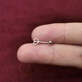 thumbnail image 5 of Women Silver Small Heart Stud Earrings, Hypoallergenic Surgical Steel Ear Stud, Minimalist Earrings, 5 of 5