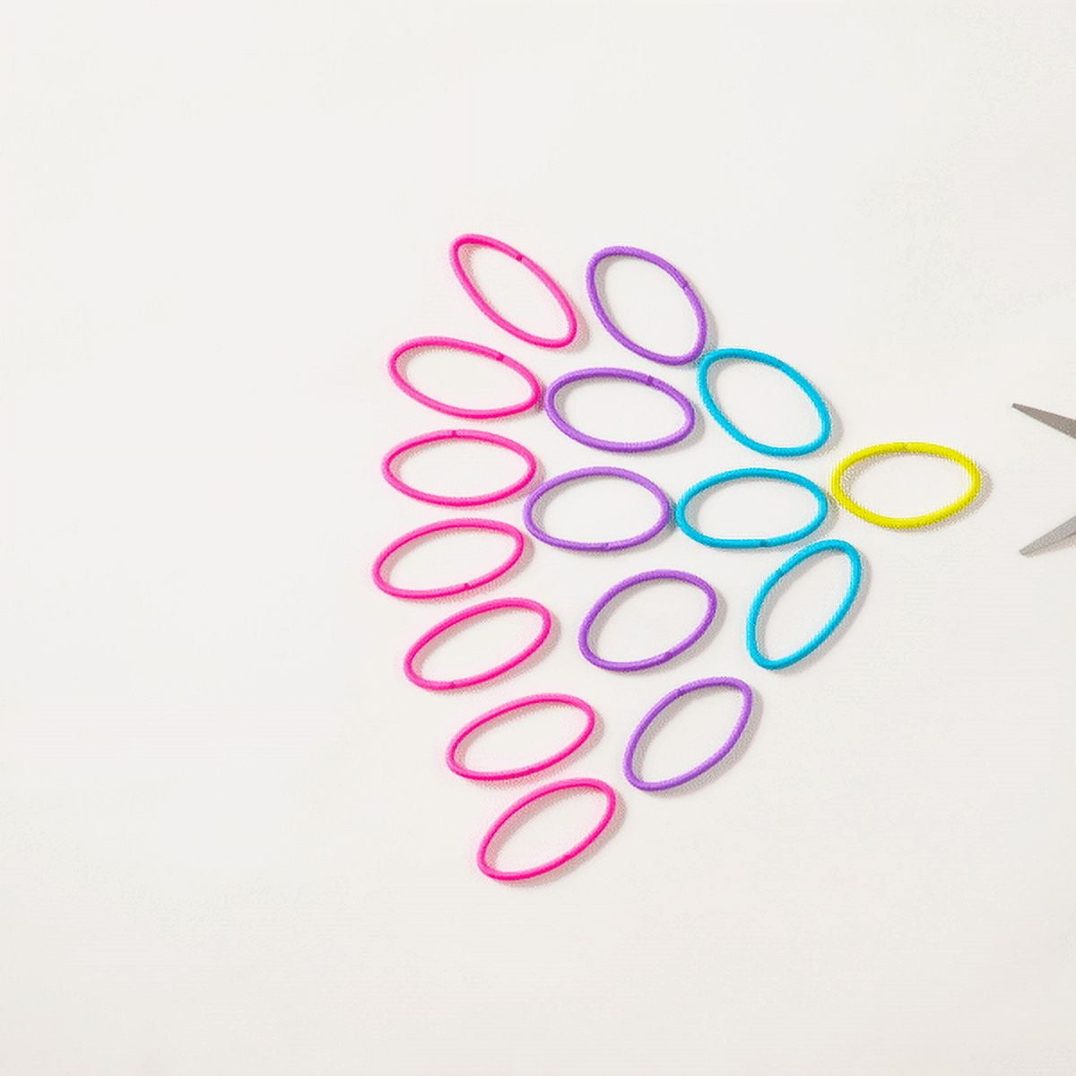 Goody Ouchless No Metal Gentle Elastics, Assorted Colors, 70 Ct