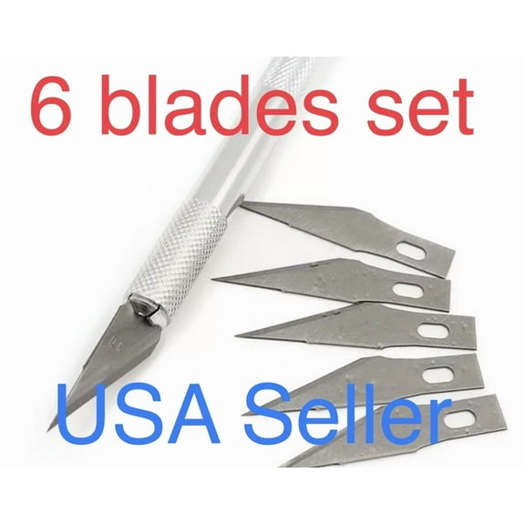 Razor Sharp Cutter Arts Craft Cutting Tool Exacto 6 Blade Refills Hobby Knife