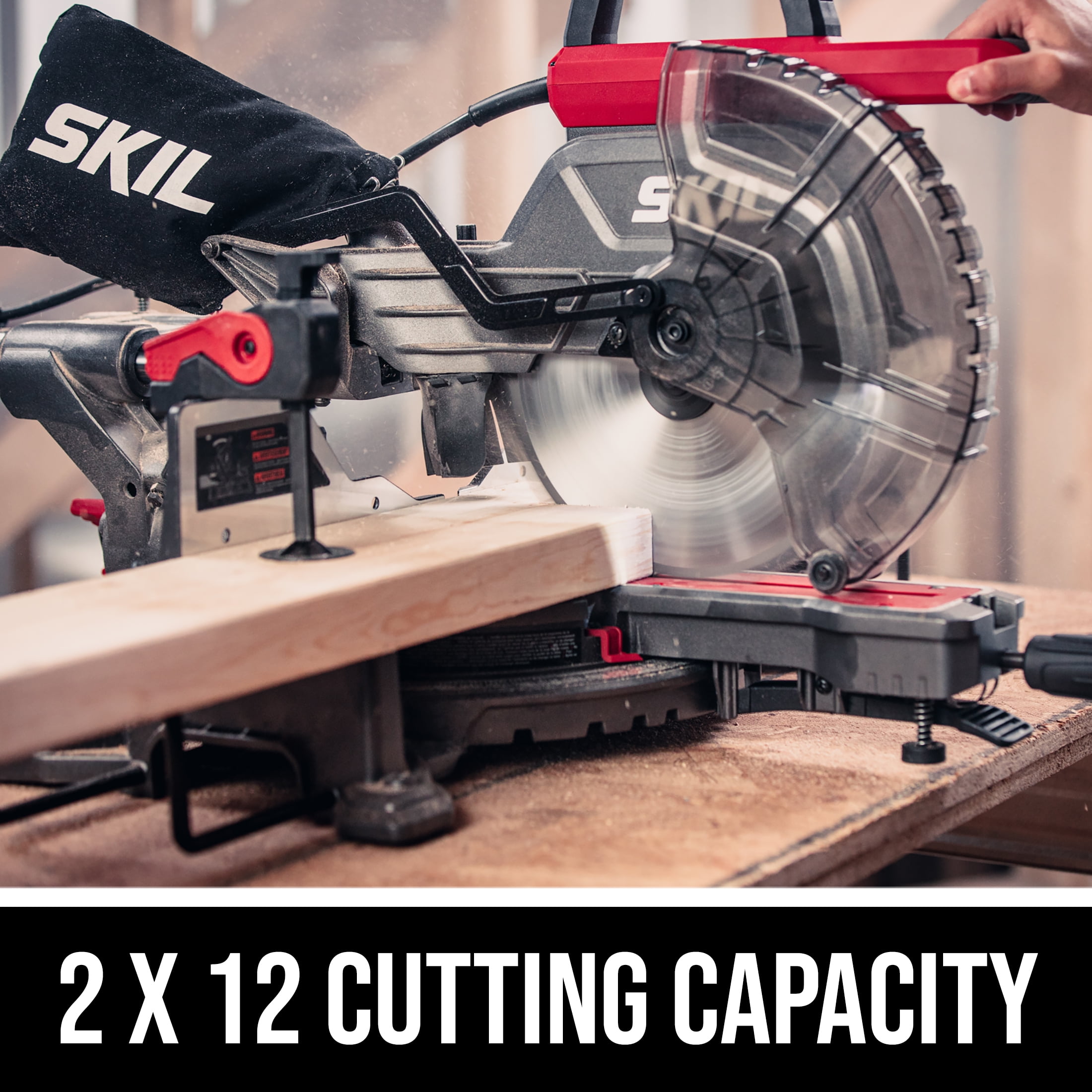 Skil 15 Amps Miter Saw 10-Inch Dual Bevel Sliding with Motor and LED Shadow Line