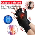 thumbnail image 1 of Flmtop 1 Pair Compression Finger Support Joint Pain Relief Arthritis Therapy Gloves, 1 of 7
