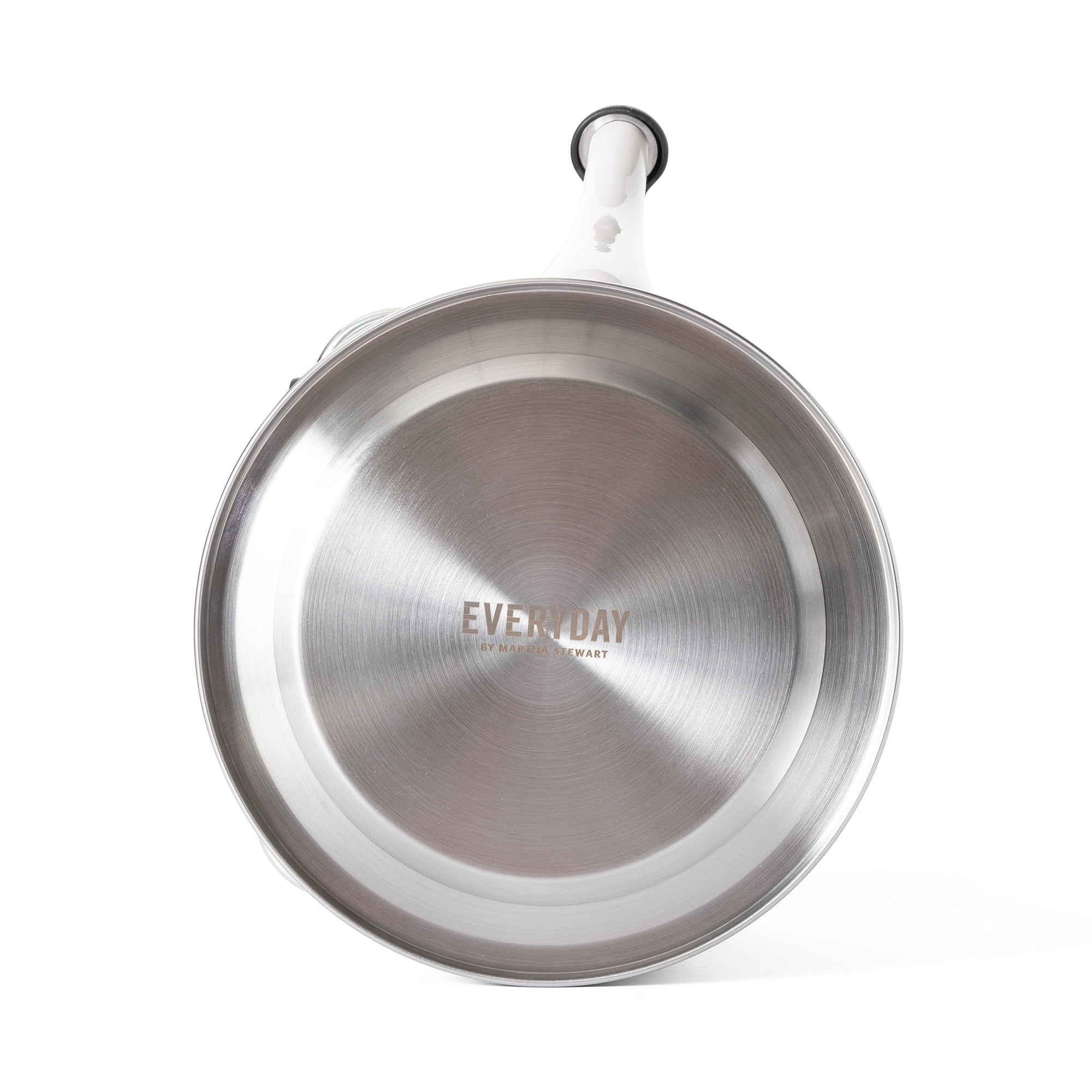 Martha Stewart Everyday Lily Pond 2.2-Quart Stainless Steel Stovetop Tea Kettle with Lid, Linen