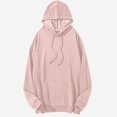thumbnail image 2 of Babcutegg Mens Big & Tall Hoodie Drawstring Long Sleeve Loose Fit Solid Casual Sweatshirt with Kangaroo Pocket Size 5XL, 2 of 8