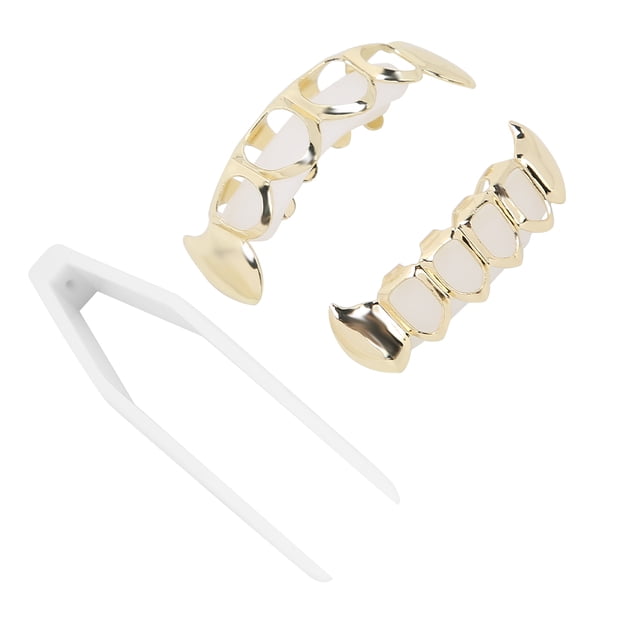 Hip Hop Teeth, Fashionable Cosplay Hip Hop Teeth Compact Portable For Dancing Party For Men Women For Concert Gathering Gold,Silver