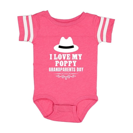

Inktastic Grandparents Day I Love My Poppy Gift Baby Boy or Baby Girl Bodysuit