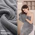 thumbnail image 2 of Beartech 8 Piece Microfiber Bath Towel Set Extra Large Soft Plush Less Lint Bathroom Highly Absorbent Quick Dry Towels-Dark Gray, 2 of 8
