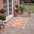 thumbnail image 3 of Safavieh Courtyard Alvin Geometric Indoor/Outdoor Area Rug, Terracotta/Bone, 4' x 4' Square, 3 of 9