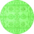 thumbnail image 1 of Ahgly Company Indoor Round Oriental Green Traditional Area Rugs, 6' Round, 1 of 4