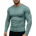 thumbnail image 3 of WAENQINLA Men's Muscle Shirts Slim Fitted Long Sleeve Gym Tops Casual Workout Athletic Crewneck T Shirts S-3XL, 3 of 7