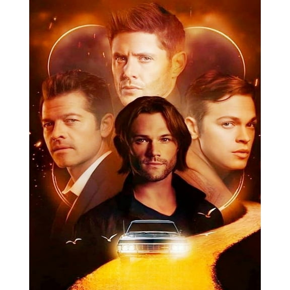 Paint by Numbers for Adults -Supernatural (27) - Drawing Paintwork DIY Paint by Number Kits Art Crafts for Home Wall Decor 16"x20"