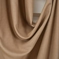 thumbnail image 2 of 3S Brother's Pinch Pleated Linen Texture Thermal Insulated 100% Blackout Noise Reducing Single Panel Custom Made Curtains - Made in Turkey - Barley ( 52" W x 168" L ), 2 of 3