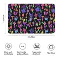 thumbnail image 3 of Purple Mushroom Black Pattern Bathroom Rugs Mat,Non Slip Microfiber Bathroom Rug,Rubber Backing,Soft Bathroom Mats for Bathroom Floor,Tub and Shower,17x27in(43x68cm), 3 of 5