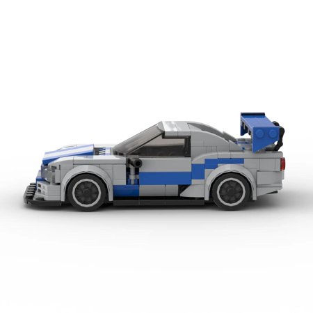 InhawBrick Moc Technical Sport Speed Racing Skyline R34 V2 Car Building Block Adults Brick Sets Model Toys for Boy Children