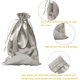 thumbnail image 3 of 100 Uds. Bolsa de joyería acrílica de 3,54 "x 4,72" con cordón dorado resistente bolsa de chocolate para dulces de regalo de Navidad para fiesta de boda (plata), 3 of 5