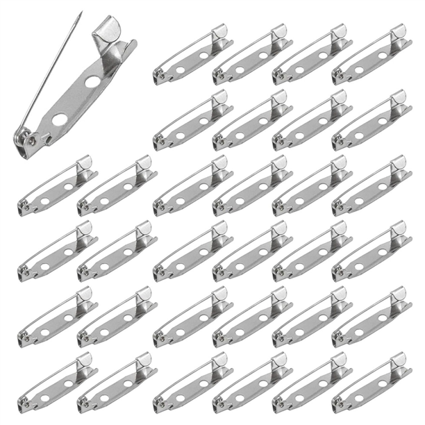 400 Alfileres de Broche, Alfiler de Broche Seguro, Trasero Seguro con de Barra Trasera, Alfileres de Barra Plateada, Respaldos de Alfiler con Plateada