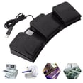 thumbnail image 4 of USB Foot Pedal, Mechanical Switch MIDI Function Three Keys Easy Touch Response Computer Foot Pedal  For Instrument Control For Playing Games, 4 of 8